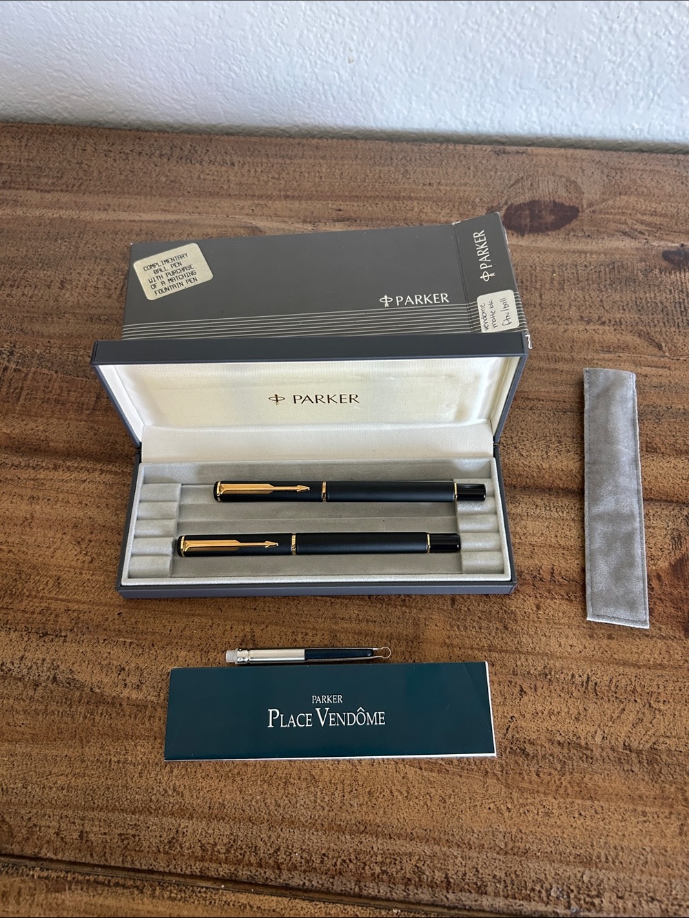 Parker Black and Gold Duo Pen Set